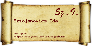 Sztojanovics Ida névjegykártya