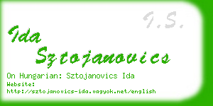 ida sztojanovics business card